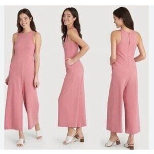 Kit and Ace Rose-Pink Sleeveless Wide-Leg Jumpsuit